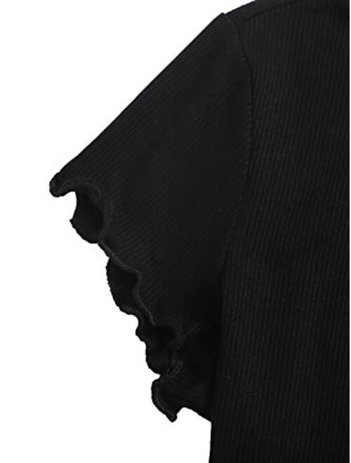 SweatyRocks Women's Cactus Print Crop Top Summer Short Sleeve Graphic T-Shirts