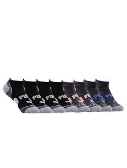 No Show Women's Socks, Moisture Control Mesh Ventilation (8 Pair) (Hot Pink, Turquoise, Grey)