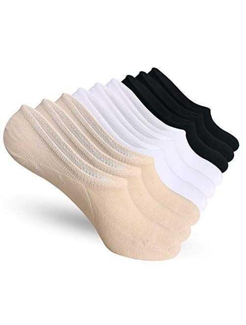 No Show Socks Women 6-9 Pairs Thin Casual Non-Slip Low Cut Flat Liner