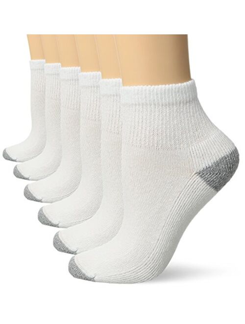 No Nonsense Women's Soft Cushioned Quarter Top Ankle Socks, 6 Pair Pack