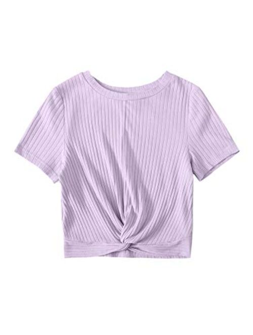 Romwe Womens Plus Size Short Sleeve Graphic T Shirt Round Neck Cotton Basic Tee Tops