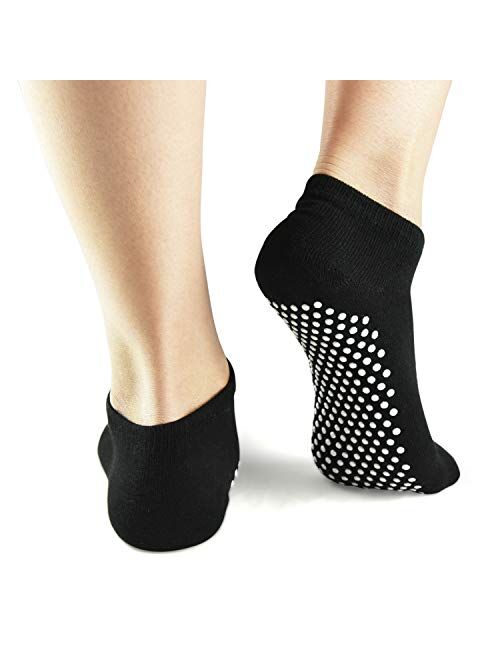 Sticky Barre Grips Slipper Socks - Elutong 1 OR 3 Pack Non Slip with grippers Yoga Pilates Ballet Skid for Women