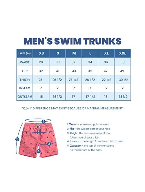 MaaMgic Mens Swim Trunks Quick Dry Swim Shorts with Mesh Lining Funny Swimwear Bathing Suits