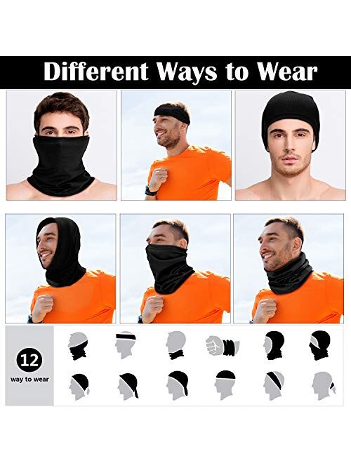 Summer Face Cover UV Protection Neck Gaiter Scarf Sunscreen Breathable Bandana (Classic Solid Colors, 12)