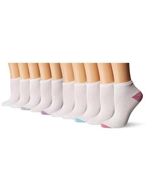 Gildan Women's Flat Knit Low Cut Socks, 10 Pairs
