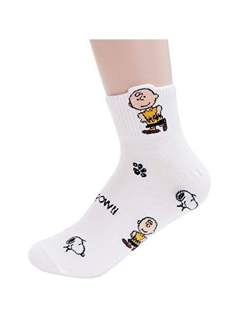 EVEI The Peanuts Snoopy Cartoon Movie Series Women's Original Socks