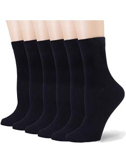 Women's Black Thin Cotton Socks Hight/Low Ankle Socks, 6-9 Pairs LightWeight Ladies Dress Socks