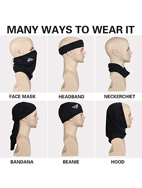 Bandana Neck Gaiter Shield Face Scarf Bandanas Mask Windproof for Men & Women