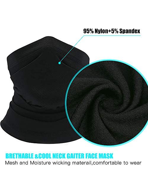 Uppye Neck Gaiter Mask - 2 Packs Bandanas Face Cover Balaclavas Ski Masks Summer Face Scarf for Outdoor