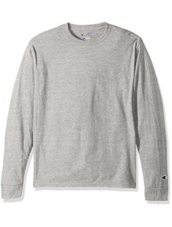 LIFE Grey Cotton Textured Crew Neck Long Sleeve T-Shirts