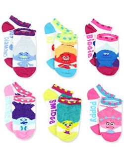 Trolls Movie Girls Teen Womens 6 pack Socks (Toddler/Little Kid/Big Kid/Adult)