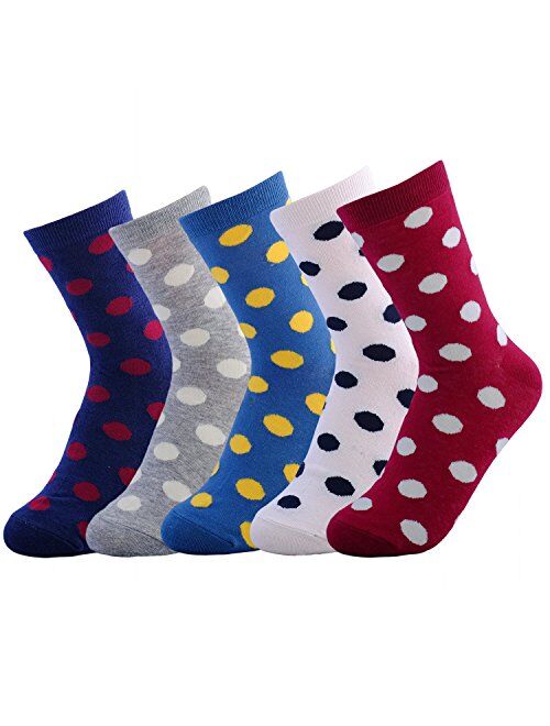 JOYCA & Co. Womens All Season Novelty Cute Casual Cotton Crew Socks Gift For Girls And Women (Pack of 5)
