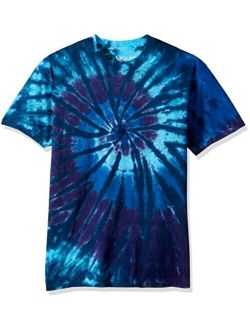 Liquid Blue Men's Spiral Streak Tie Dye T-Shirt
