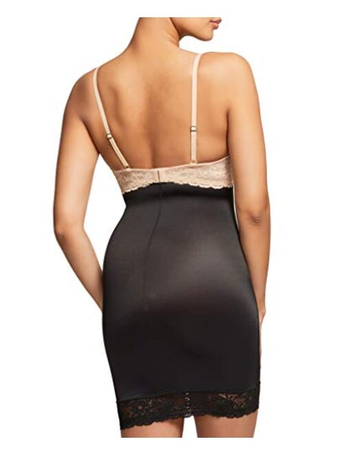 Montelle Women's Plus Size Strapless Shapewear Firm Tummy Control Waist Body Shaper Slip