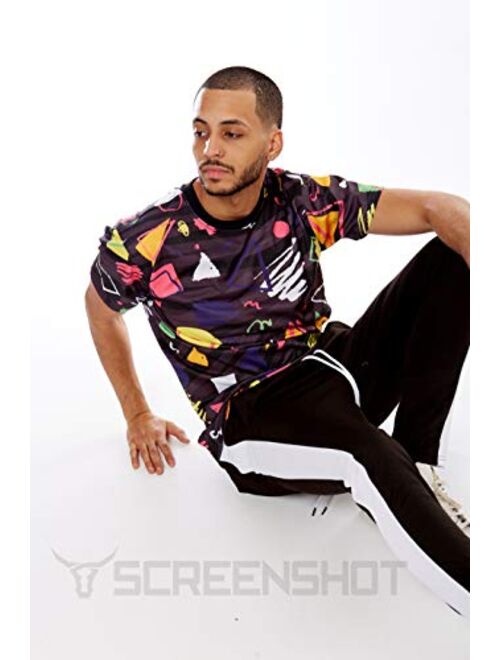Screenshotbrand Mens Hipster Hip-Hop Premium Tee - Stylish 80's Classic Retro Print T-Shirt