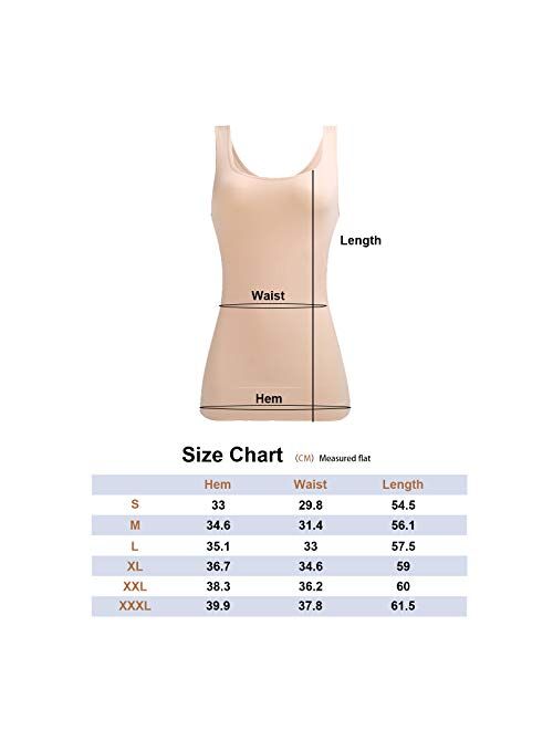 Women's Tummy Control Shapewear Racerback Tank Tops Body Shaper Compression Top