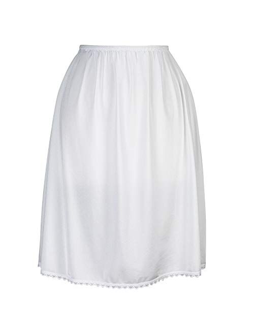 Valair Classic Short and Long Half Slip Skirt for Ladies and Girls - Slight Flair - Anti Static - Ranges 14" Till 34" Lengths