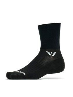 Swiftwick ASPIRE FOUR Trail Running, Cycling Crew Socks, Firm Compression Fit