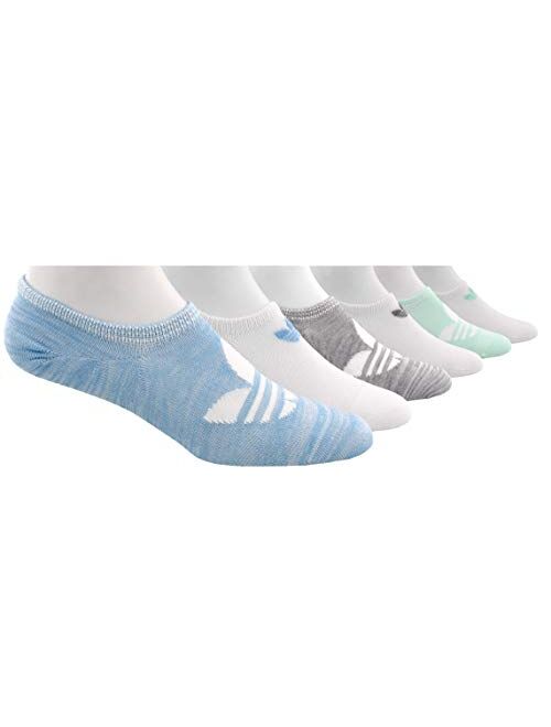 adidas Originals womens Trefoil Superlite Super No Show Socks (6-pair)