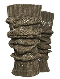 KMystic Solid Winter Cable Knit Leg Warmers