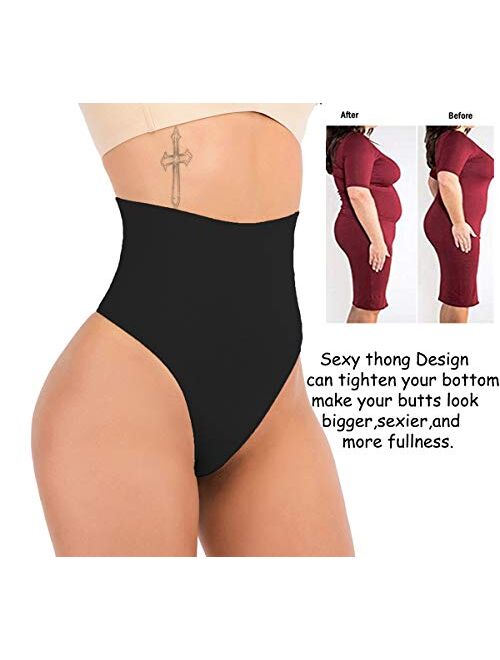 FIRSTLIKE Women Waist Cincher Girdle Tummy Slimmer Sexy Thong Panty Shapewear