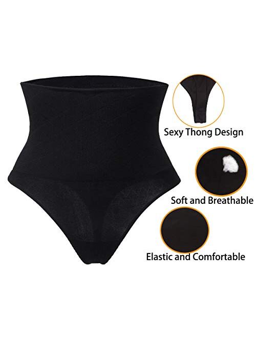 FIRSTLIKE Women Waist Cincher Girdle Tummy Slimmer Sexy Thong Panty Shapewear