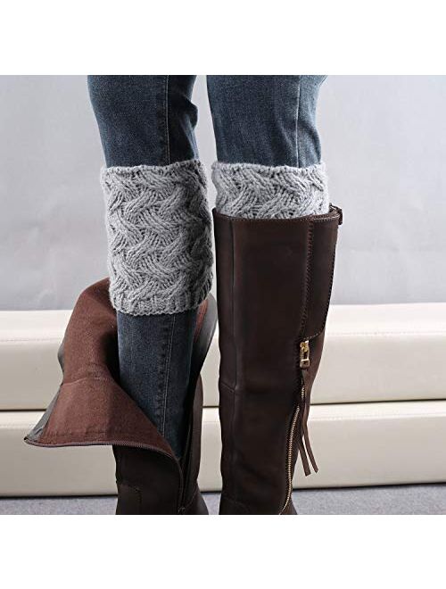Bestjybt Womens Short Boots Socks Crochet Knitted Boot Cuffs Toppers Leg Warmers Socks