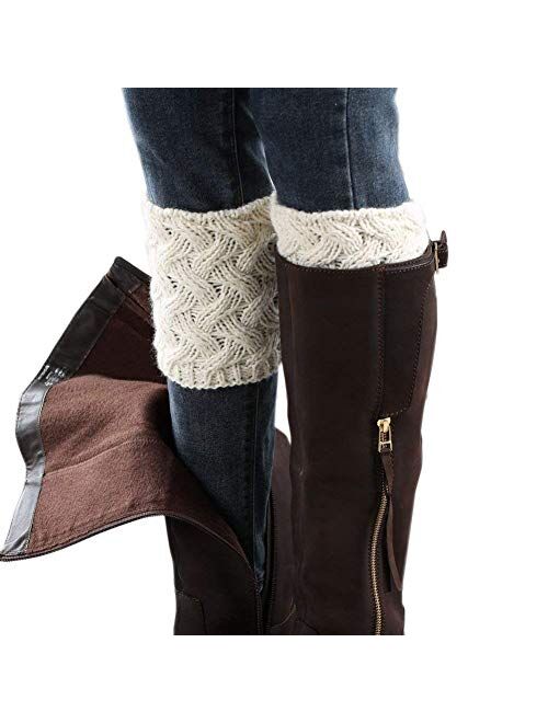 Kaariss Women Winter Warm Crochet Knitted Boot Cuff Sock Short Leg Warmers