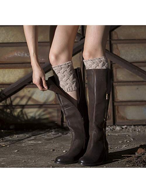 Kaariss Women Winter Warm Crochet Knitted Boot Cuff Sock Short Leg Warmers