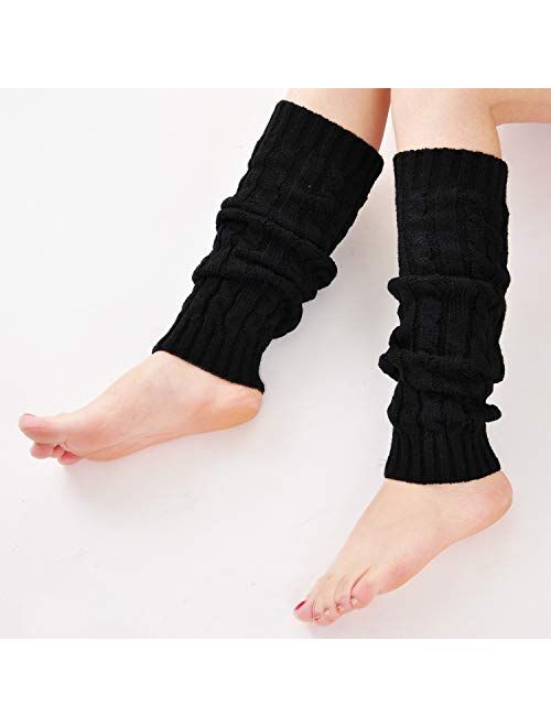Loritta 2 Pairs / 4 Pairs Women Knit Leg Warmers Winter Long Boot Cuffs Socks