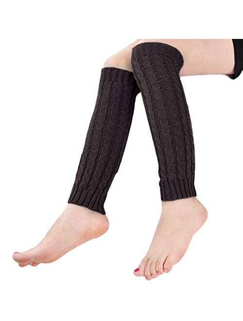Loritta 2 Pairs / 4 Pairs Women Knit Leg Warmers Winter Long Boot Cuffs Socks