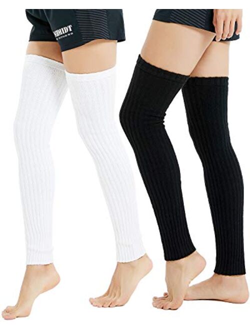 Kayhoma Extra Soft Over the Knee High Leg Warmer, Artificial Wool Thigh High Leg Warmers