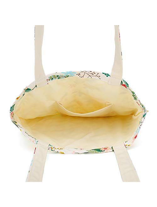 Women's Canvas Tote Shoulder Bag Stylish Shopping Casual Bag Foldaway Travel Bag