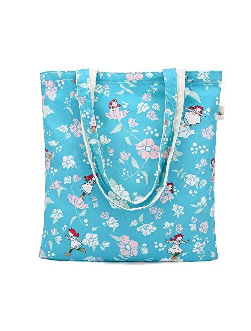 Womens Canvas Tote Shoulder Bag Stylish Shopping Casual Bag Foldaway Travel Bag