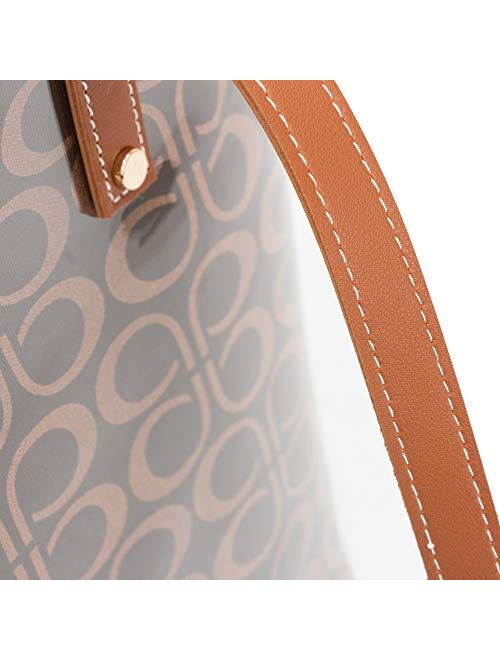 Shoulder Bags,2 in 1 Women Handbags Clear Bag with Signature Inner Bag