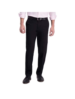 Men's Iron Free Premium Khaki Straight Fit Flat Front Flex Waist Casual Pant
