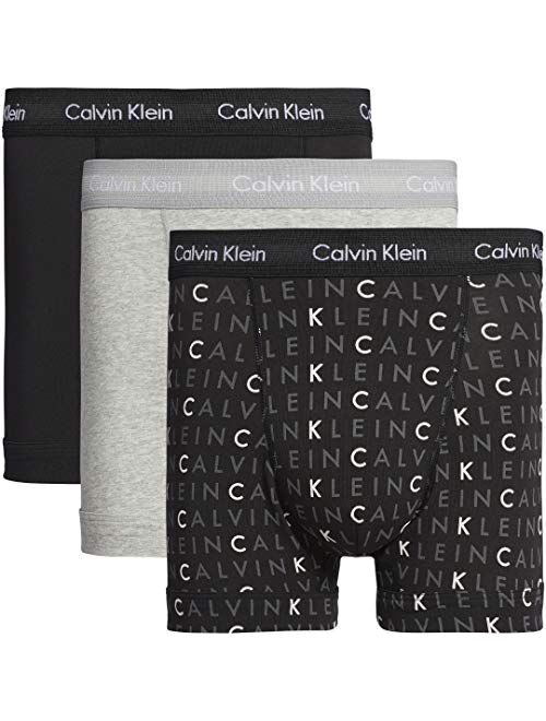 Calvin Klein Men's 3 Pack Trunks, Multicoloured
