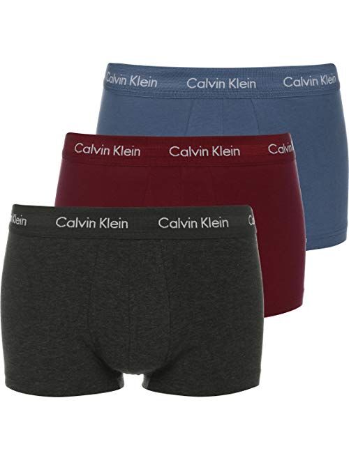 Calvin Klein Men's 3 Pack Low Rise Trunks, Multicoloured
