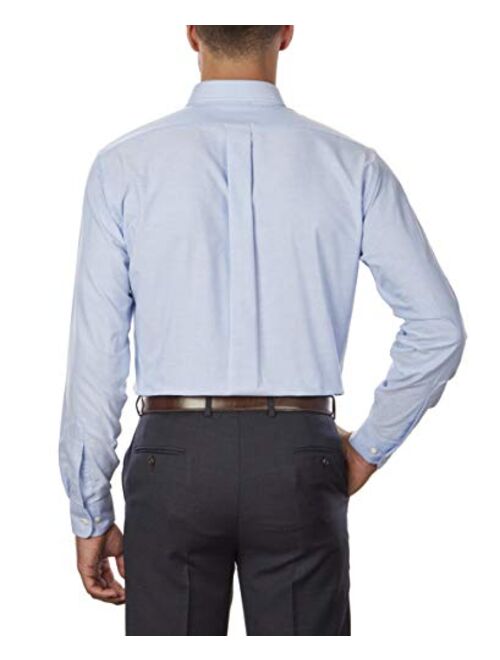 Van Heusen Men's Solid Regular Fit Oxford Long Sleeve Dress Shirt