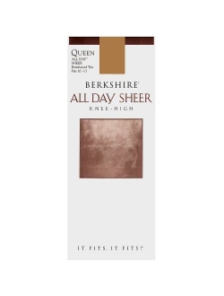 Berkshire Women's Plus-Size Queen All Day Knee High Pantyhose with Toe