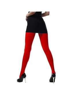 Microfiber stretchy Cotton Crotch Opaque Solid Color Footed Pantyhose Tights
