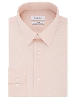 Men's Regular Fit Stretch Solid Non Iron Dress Shirt