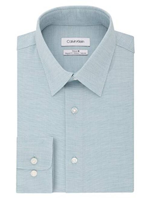 Calvin Klein Men's Regular Fit Stretch Solid Non Iron Dress Shirt