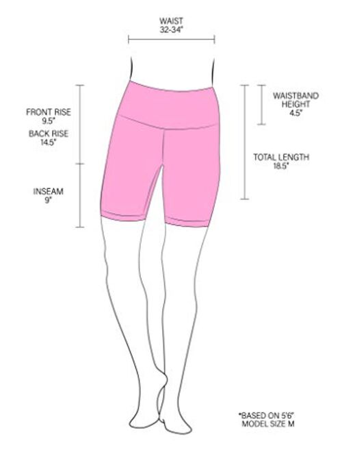 Yogalicious High Waist Squat Proof 9" Biker Shorts with Side Pockets for Women