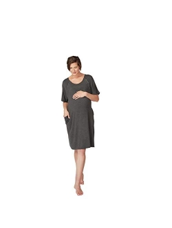 Frida Mom Delivery and Nursing Gown | Easy-Snap, Tagless, Skin-to-Skin Access for Nursing and Full Coverage in The Back