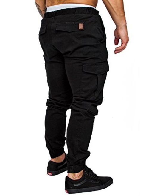 Yidarton Men's Cargo Pants Slim Fit Casual Jogger Pant Chino Trousers Sweatpants