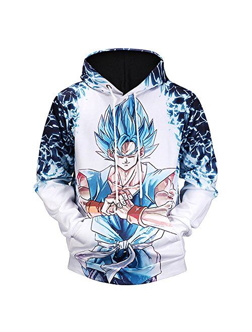Yangxinyuan Unisex Hoodies Dragon Ball Z Goku 3D Print Pullover Sportswear Sweatshirt Tops