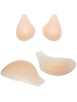 MIILYE Breast Lift up Pasties Nipple Covers Reusable Strapless Invisible Silicone Adhesive Bra for Cup A B C