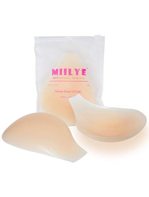 MIILYE Breast Lift up Pasties Nipple Covers Reusable Strapless Invisible Silicone Adhesive Bra for Cup A B C
