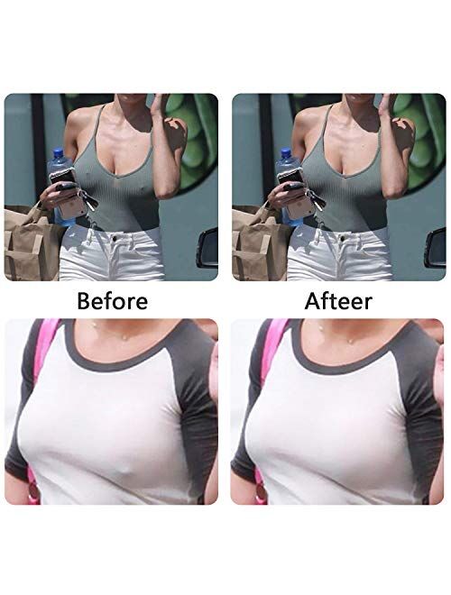 Adhesive Bra, Breast Lift Tape Silicone Push Up Nippleless Covers Breast Lift Pasties (Round)